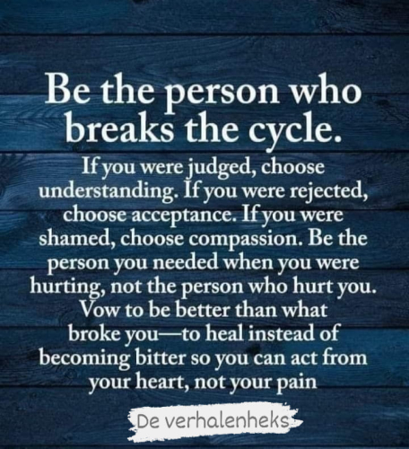 Break the circle ...