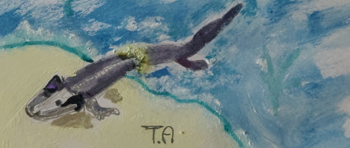 De Tiktaalik kruipt uit het water