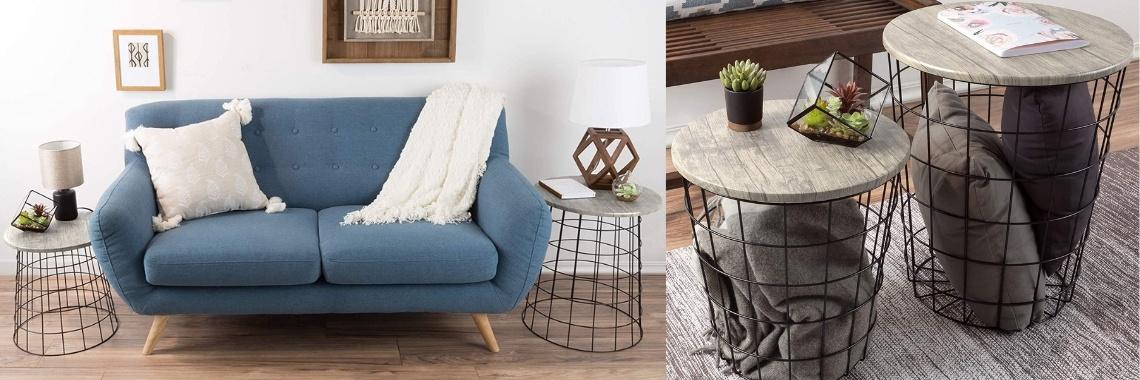 lavish home nesting end tables with storage