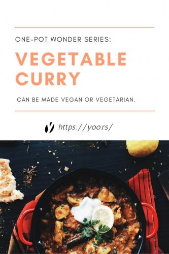 Vegetable curry can be made vegan vegetarian