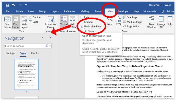 How to delete pages on word?