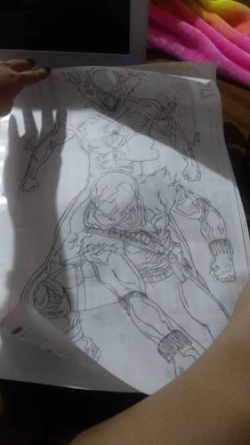 Pintura de Scarlet Spiderman