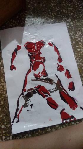 Pintura de Scarlet Spiderman