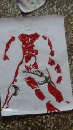 Pintura de Scarlet Spiderman