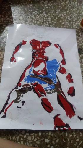 Pintura de Scarlet Spiderman