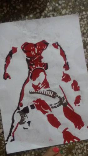 Pintura de Scarlet Spiderman