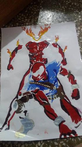 Pintura de Scarlet Spiderman