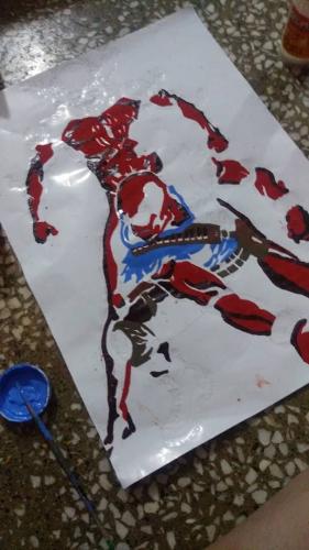 Pintura de Scarlet Spiderman