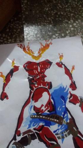 Pintura de Scarlet Spiderman