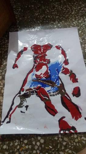 Pintura de Scarlet Spiderman