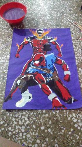 Pintura de Scarlet Spiderman