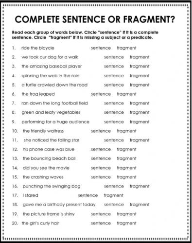 What are sentence fragments?