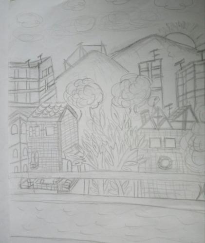 Het uitzicht vanaf mijn balkon 