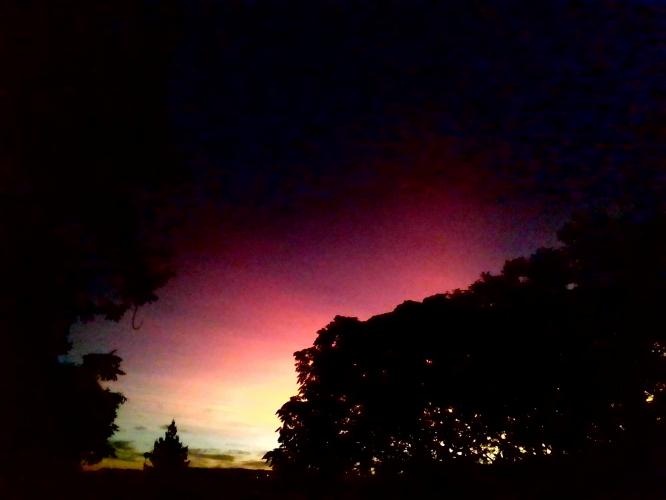 The colour of fading daylight