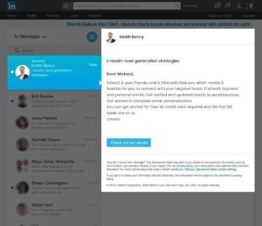 What is a LinkedIn Inmail?