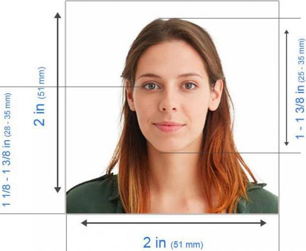 What size are passport photos?