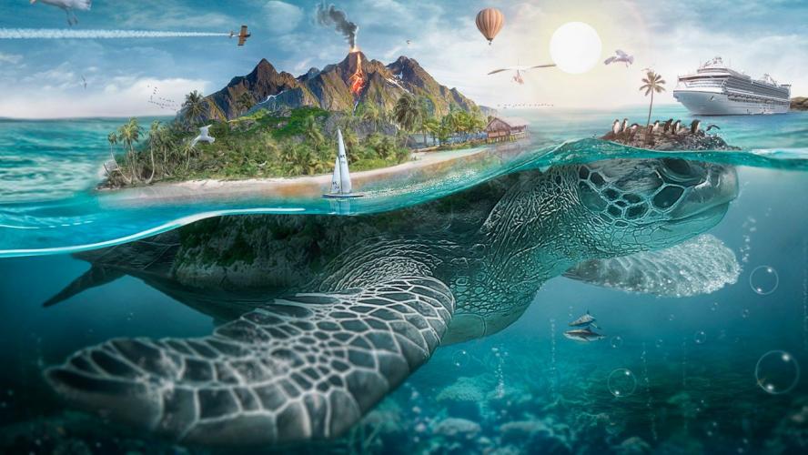 Photoshop Surreal &amp; Fantasy Manipulation -Big Turtle 