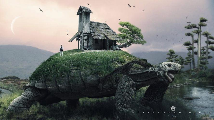 Photoshop Surreal &amp; Fantasy Manipulation -Big Turtle 