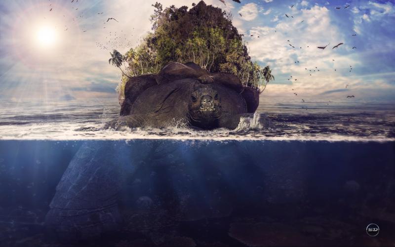 Photoshop Surreal &amp; Fantasy Manipulation -Big Turtle 