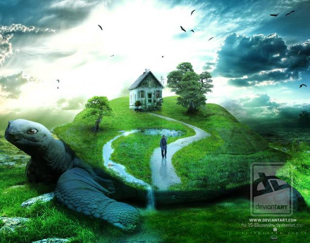 Photoshop Surreal &amp; Fantasy Manipulation -Big Turtle 