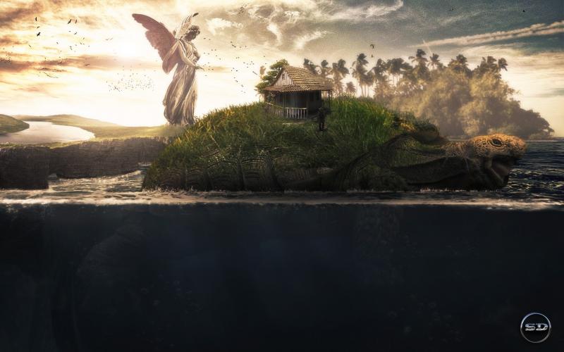 Photoshop Surreal &amp; Fantasy Manipulation -Big Turtle 