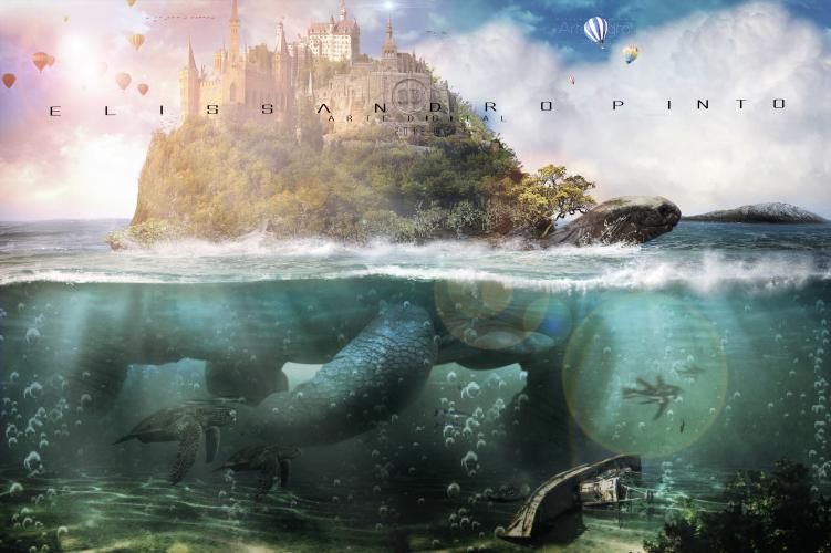 Photoshop Surreal &amp; Fantasy Manipulation -Big Turtle 