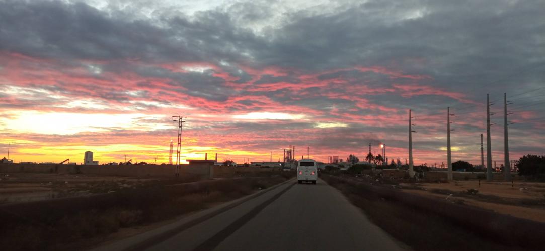 Beautiful sunset fixed point