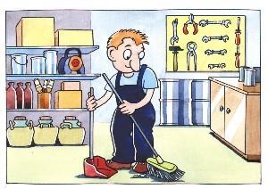 Order and cleanliness in the working environment 