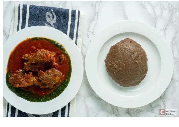 #amala and ewedu soup