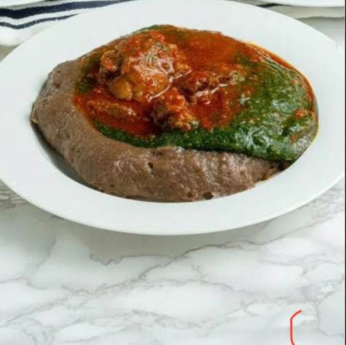 #amala and ewedu soup
