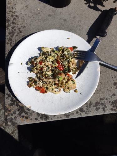 Delicious vegetable omelette