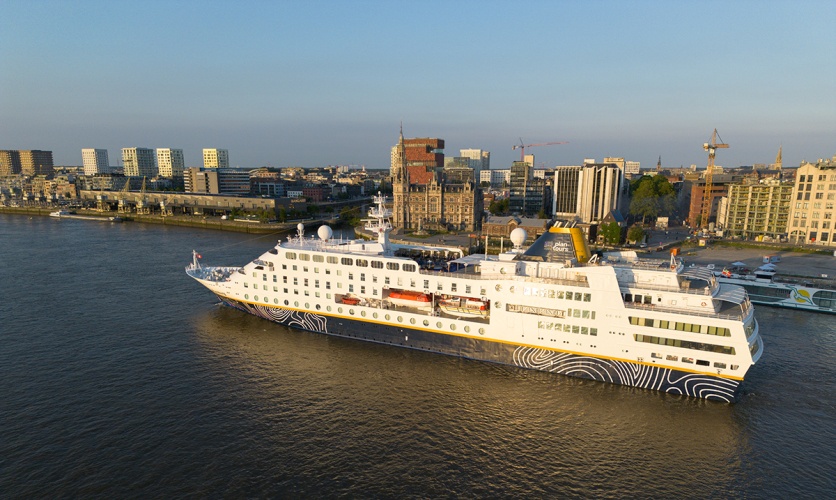 The cruise ship Hamburg visits Antwerp