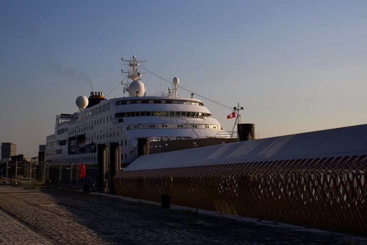 The cruise ship Hamburg visits Antwerp