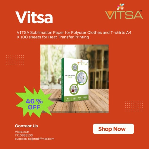 Buy Vitsa Vivid Dye Sublimation Paper A4 125GSM (100 Sheets)
