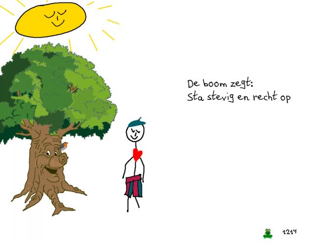 De boom zegt :