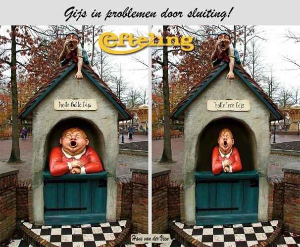 Ook in de Efteling is men getroffen