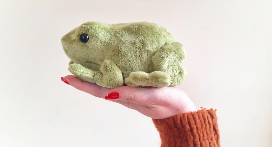 Handmade frog plush
