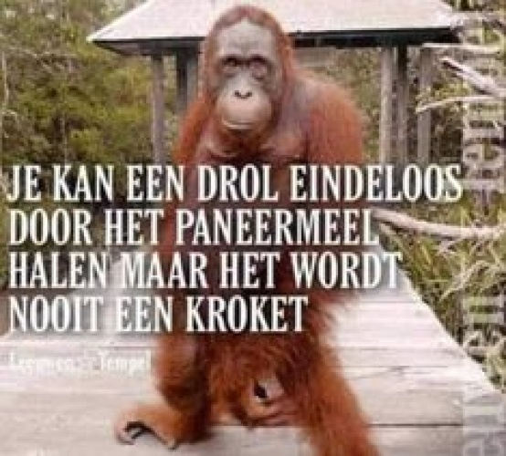 Tja zo is het maar net haha