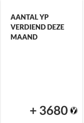 <a class="removable-mention" href="/useroverview/137497/Worldwide%20Reporter" data-mentionid="137497">@Worldwide Reporter</a> Nee ik bedoel eigenlijk net als dat blokje YP verdiend maar dan wat je zelf hebt uitgegeven aan mede Yoorsleden.  Zie foto.