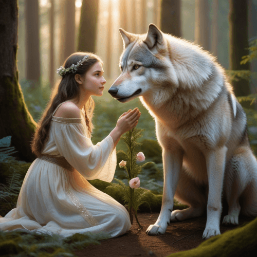AI Girl with WOLF