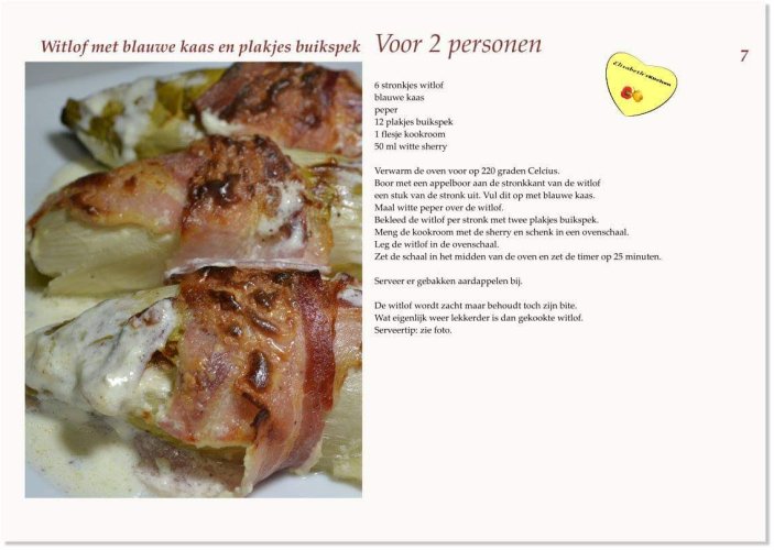 Witlof recept flyer