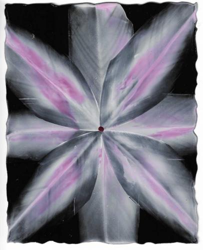 Lines and shapes (encaustic)