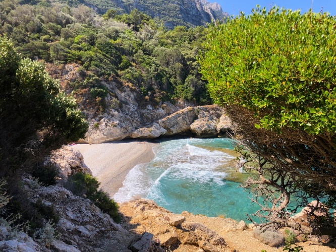 Samos : Wandeling van Potami naar Micro Seitani en Meghalo Seitani