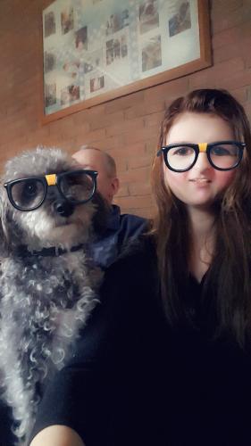 Selfies with my dogs on snapchat