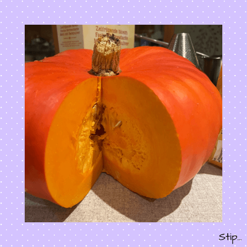 Pompoen uit eigen tuin...