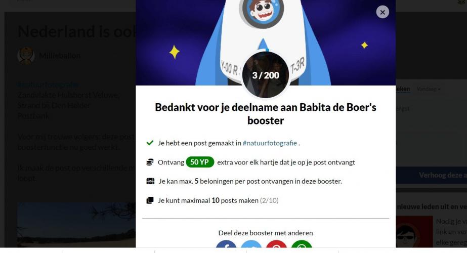 <a class="removable-mention" translate="no" data-mentionid="68033" href="/useroverview/68033/Babita%20de%20Boer">@Babita de Boer</a> Ik constateer wel dat de teller wat achter loopt. Na het posten vand e vierde post geeft hij 2/10 aan.
Daarna heb ik hem nog een keer ge-edit en weer opgeslagen en toen kreeg ik wel 4/10 in beeld.