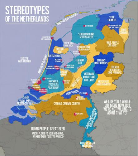 Een kaart van hoe Nederlandse mensen elkaar zien 