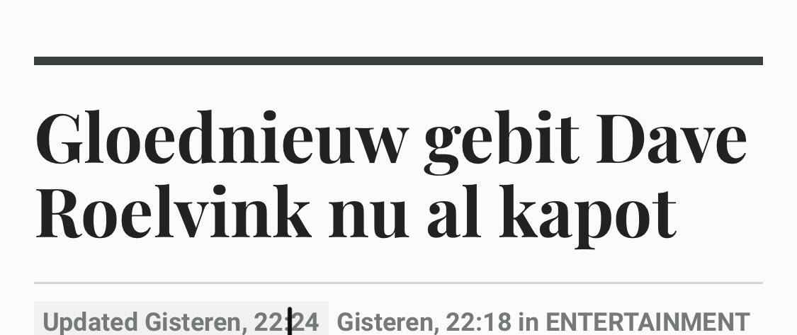 Dit haalt de krant. 