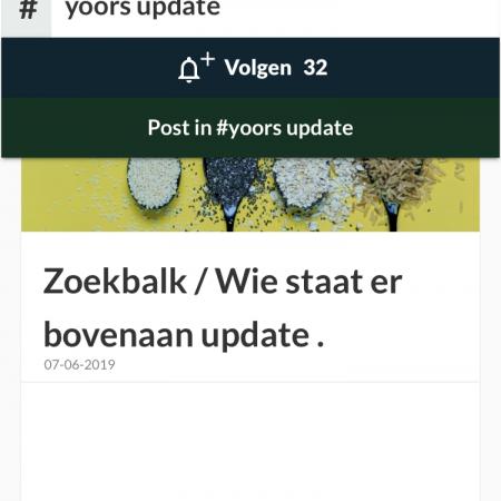 Weer druk bezig zo te zien 😉Waar ik voor nu tegenaan loop, is dat de blauwe (volgen)en groene (post