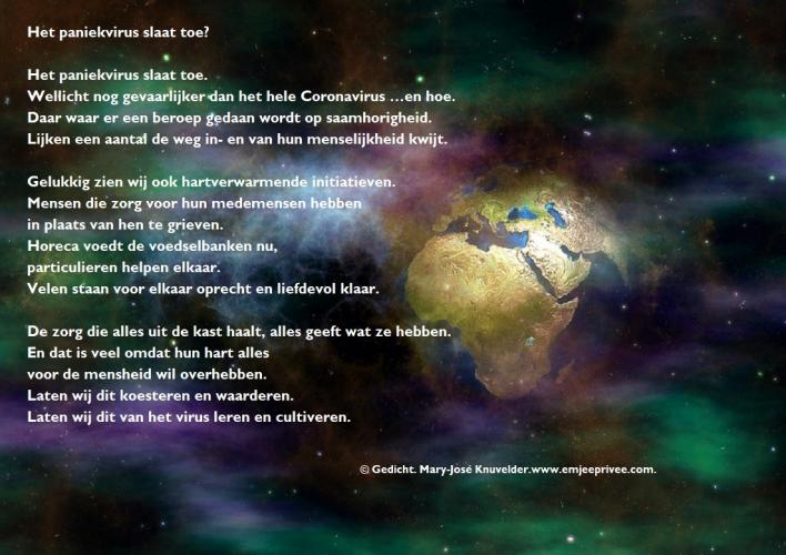 GEDICHT. Het paniekvirus slaat toe